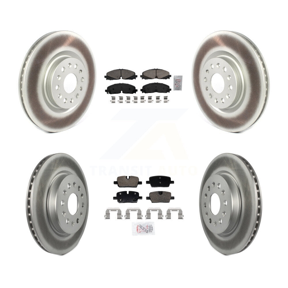 Front Rear Ceramic Pad Coat Disc Brake Rotors Kit For 2021 Cadillac XT5 Buick Enclave XT6 KGA-105992