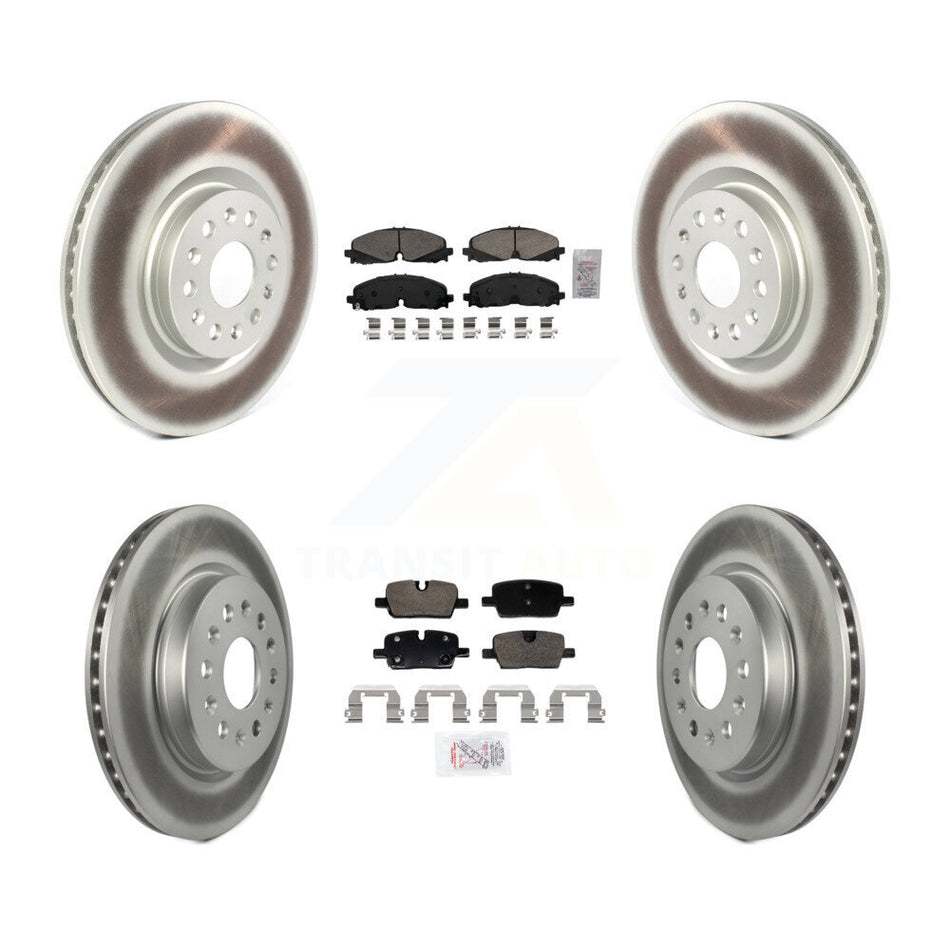 Front Rear Ceramic Pad Coat Disc Brake Rotors Kit For 2021 Cadillac XT5 Buick Enclave XT6 KGA-105992