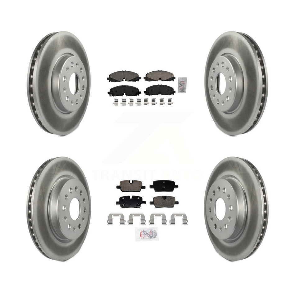 Front Rear Ceramic Pad Coat Disc Brake Rotor Kit For Chevrolet Traverse Blazer GMC Acadia KGA-105995