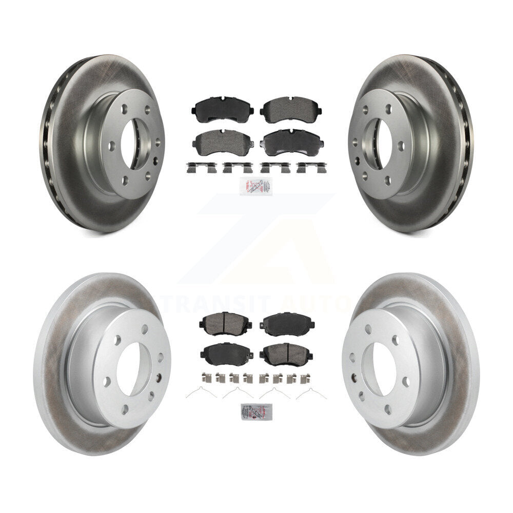 Front Rear Semi-Metallic Pad Coated Brake Rotors Kit For Mercedes-Benz Sprinter 2500 3500 KGA-105996
