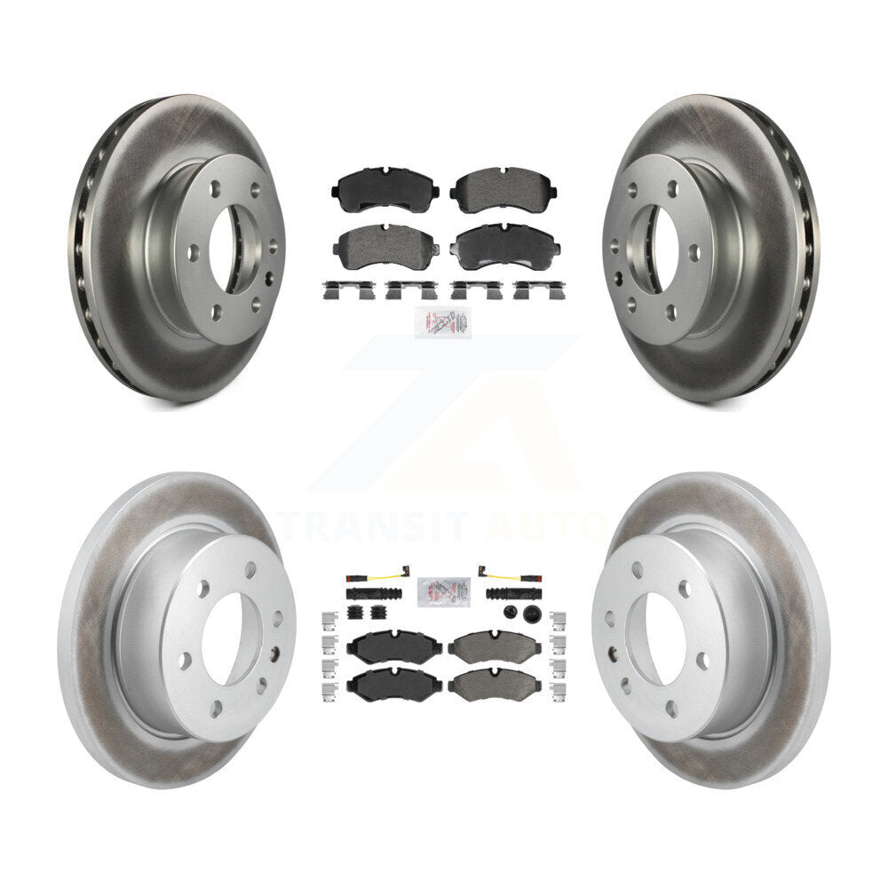 Front Rear Semi-Metallic Pad Coated Brake Rotors Kit For Mercedes-Benz Sprinter 2500 3500 KGA-105998