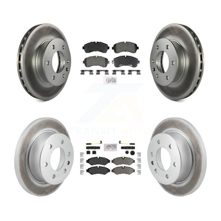 Front Rear Semi-Metallic Pad Coated Brake Rotors Kit For Mercedes-Benz Sprinter 2500 3500 KGA-105998