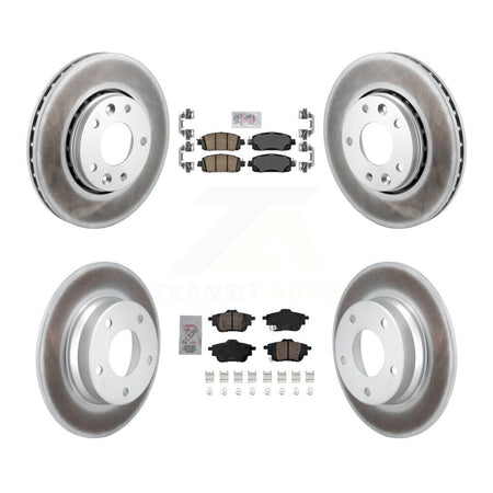 Front Rear Ceramic Pad Coat Brake Rotors Kit For 2020-2023 Nissan Sentra Disc rear brakes KGA-106010