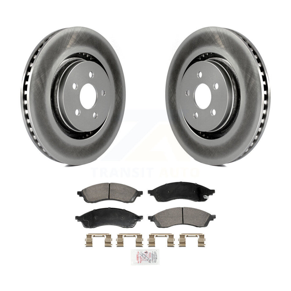 Front Coated Disc Brake Rotors And Ceramic Pads Kit For Lincoln Nautilus KGA-106015