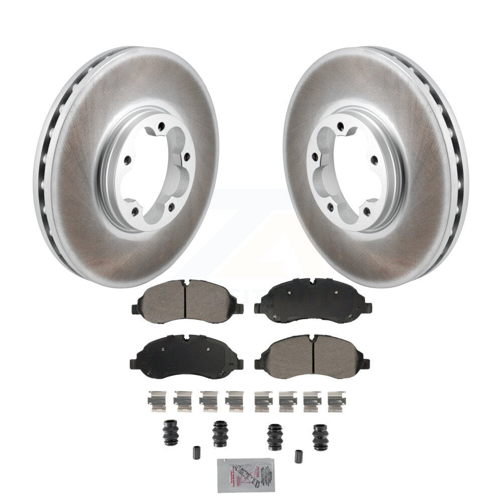 Front Coat Brake Rotor Semi-Metallic Pad Kit For Ford Transit-250 Transit-150 Transit-350 KGA-106019