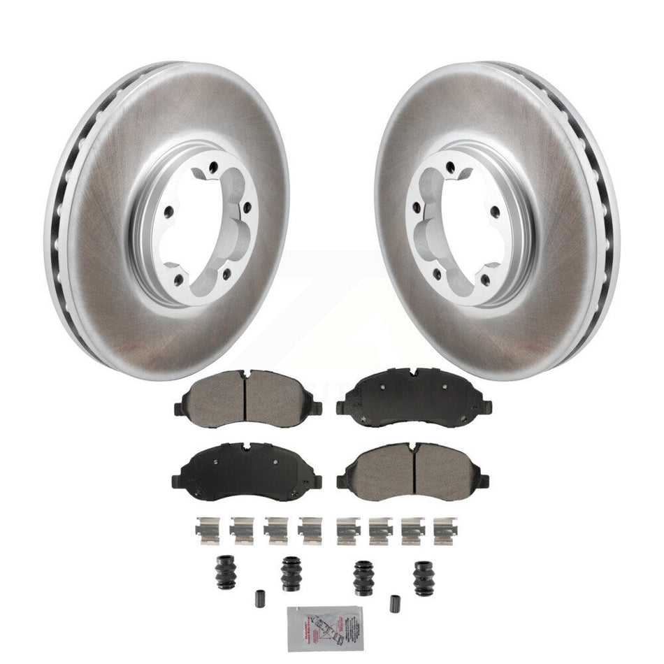 Front Coat Brake Rotor Semi-Metallic Pad Kit For Ford Transit-250 Transit-150 Transit-350 KGA-106019