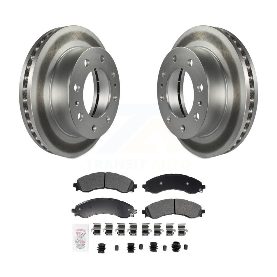 Front Coated Brake Rotor Semi-Metallic Pad Kit For GMC Chevrolet Savana 2500 Express 3500 KGA-106024