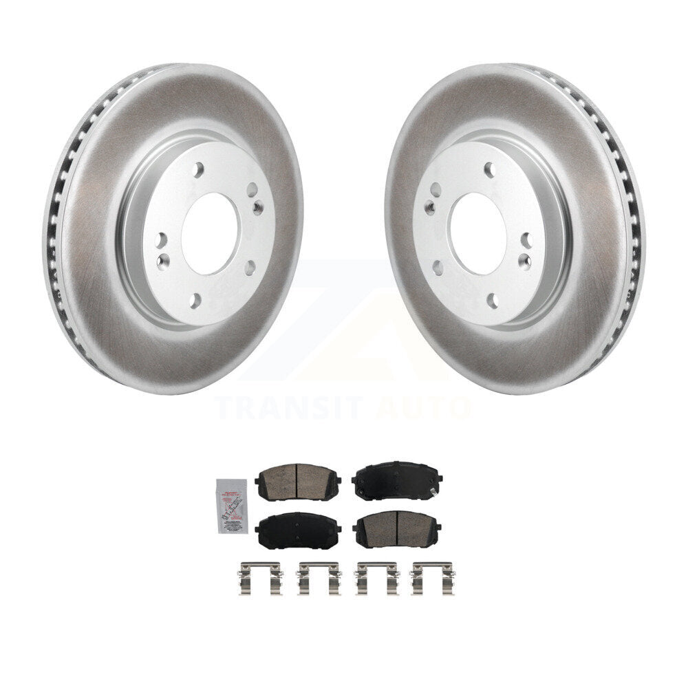Front Coated Disc Brake Rotors And Ceramic Pads Kit For Hyundai Elantra KGA-106030