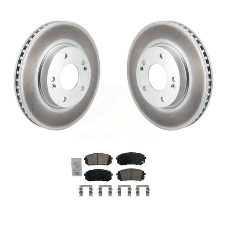 Front Coated Disc Brake Rotors And Ceramic Pads Kit For Hyundai Elantra KGA-106030