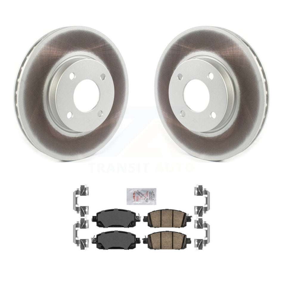 Front Coated Disc Brake Rotors And Ceramic Pads Kit For 2024 Nissan Sentra S SV SR KGA-106033