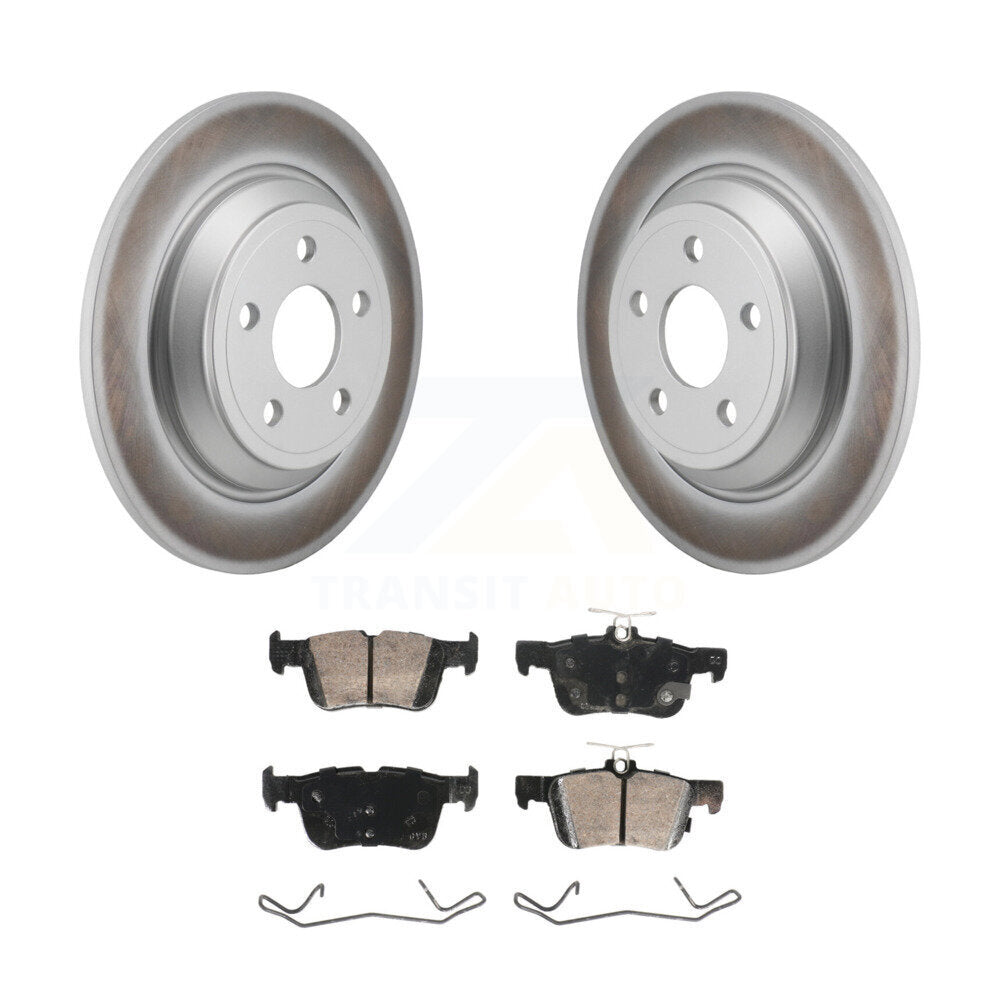 Rear Coated Disc Brake Rotors And Ceramic Pads Kit For 2022-2023 Ford Maverick KGA-106046