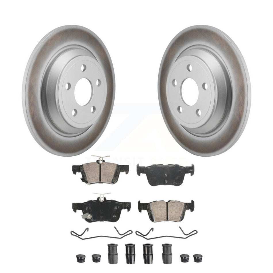 Rear Coated Disc Brake Rotors And Ceramic Pads Kit For 2022-2023 Ford Maverick KGA-106047