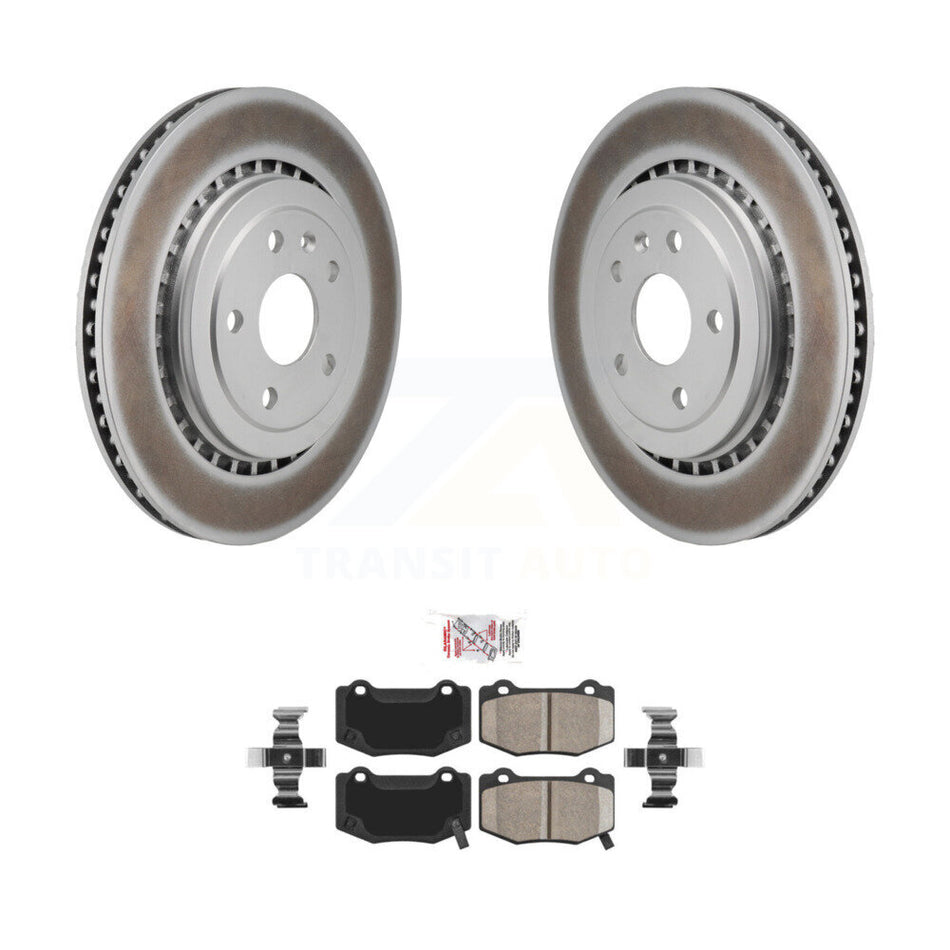 Rear Coated Disc Brake Rotors And Ceramic Pads Kit For Chevrolet Camaro Cadillac ATS KGA-106048