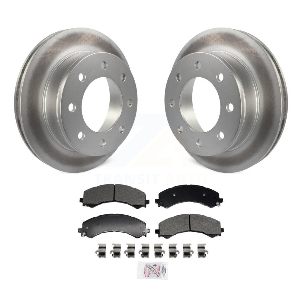 Rear Coated Disc Brake Rotors Semi-Metallic Pad Kit For GMC Savana 2500 Chevrolet Express KGA-106049
