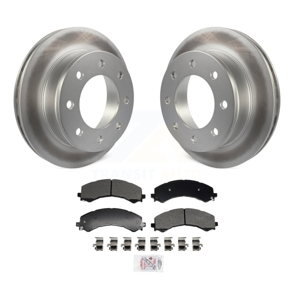 Rear Coated Disc Brake Rotors Semi-Metallic Pad Kit For GMC Savana 2500 Chevrolet Express KGA-106049