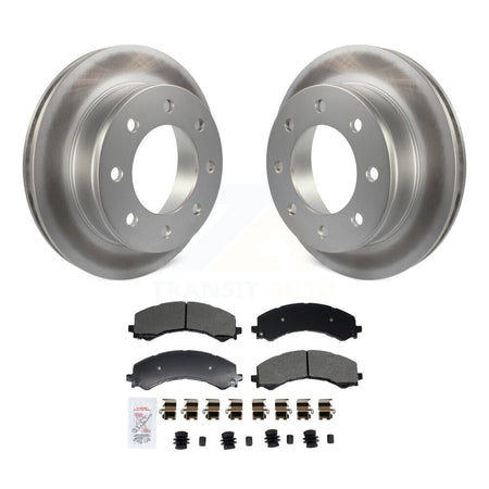 Rear Coated Disc Brake Rotors Semi-Metallic Pad Kit For GMC Savana 2500 Chevrolet Express KGA-106050