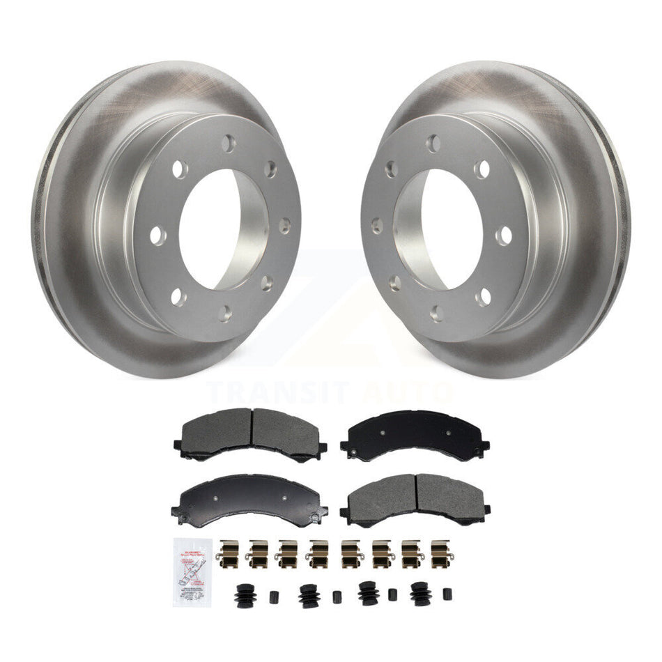 Rear Coated Disc Brake Rotors Semi-Metallic Pad Kit For GMC Savana 2500 Chevrolet Express KGA-106050
