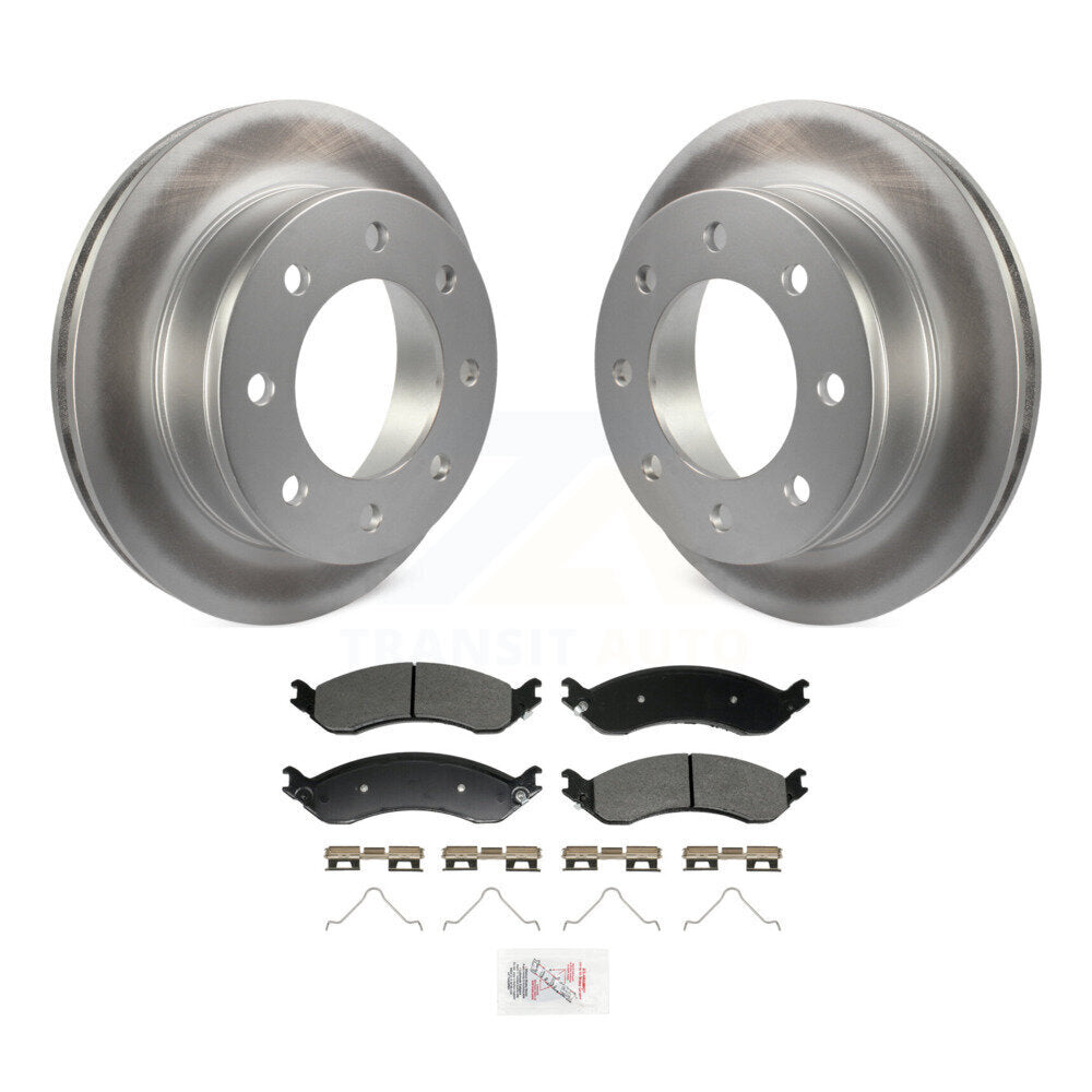 Rear Coated Brake Rotors Semi-Metallic Pad Kit For GMC Chevrolet Savana 2500 Express 3500 KGA-106051