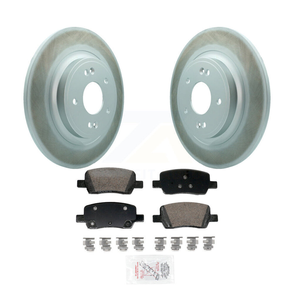 Rear Coated Disc Brake Rotors Ceramic Pad Kit For Hyundai Santa Fe Kia Sorento GAS engine KGA-106055