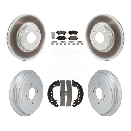 Front Rear Disc Brake Rotors Ceramic Pads And Coated Drum Kit For Nissan Kicks Versa KGA-106057