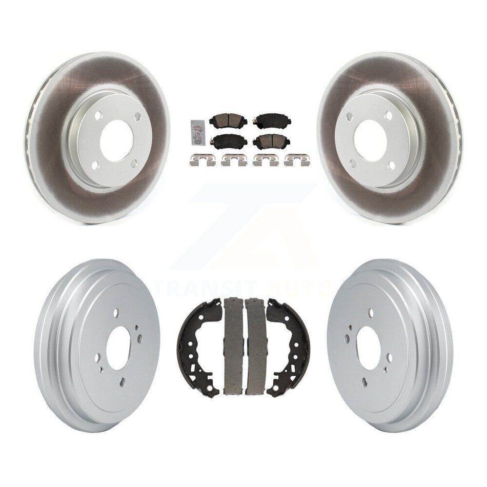 Front Rear Disc Brake Rotors Ceramic Pads And Coated Drum Kit For Nissan Kicks Versa KGA-106057