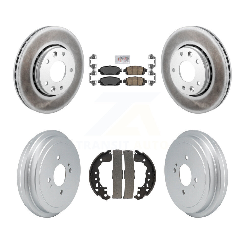 Front Rear Disc Brake Rotors Ceramic Pads And Coated Drum Kit For Nissan Kicks KGA-106058