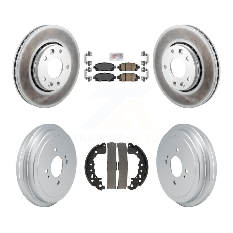 Front Rear Disc Brake Rotors Ceramic Pads And Coated Drum Kit For Nissan Kicks KGA-106058