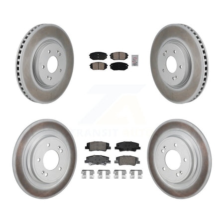 Front Rear Ceramic Pads And Coated Disc Brake Rotors Kit For Hyundai Tucson Kia Sportage KGA-106065