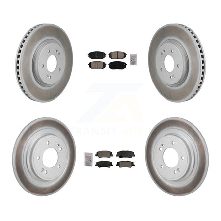 Front Rear Ceramic Pads And Coated Disc Brake Rotors Kit For Hyundai Tucson Kia Sportage KGA-106066