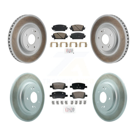 Front Rear Ceramic Pad Coated Brake Rotor Kit For Hyundai Santa Fe Kia Sorento GAS engine KGA-106068