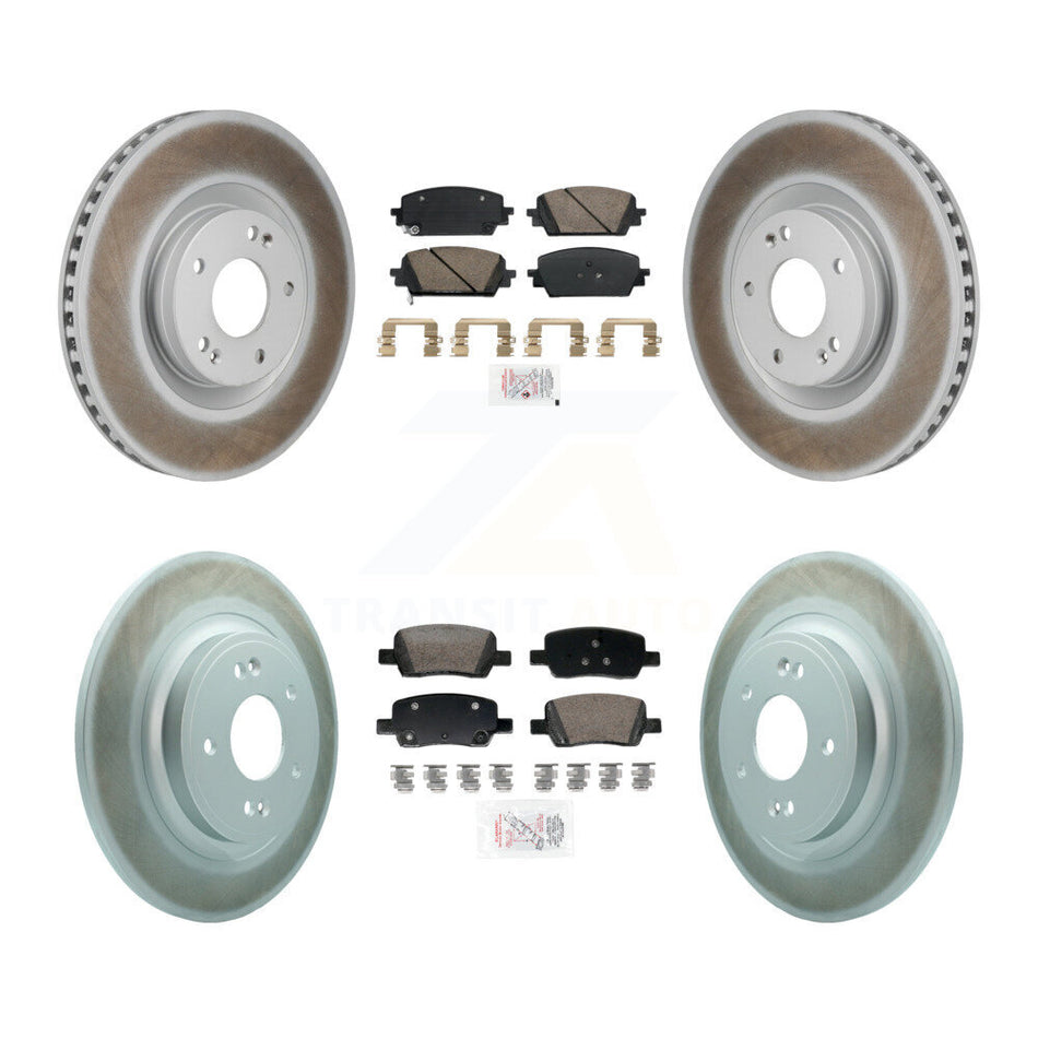 Front Rear Ceramic Pad Coated Brake Rotor Kit For Hyundai Santa Fe Kia Sorento GAS engine KGA-106068