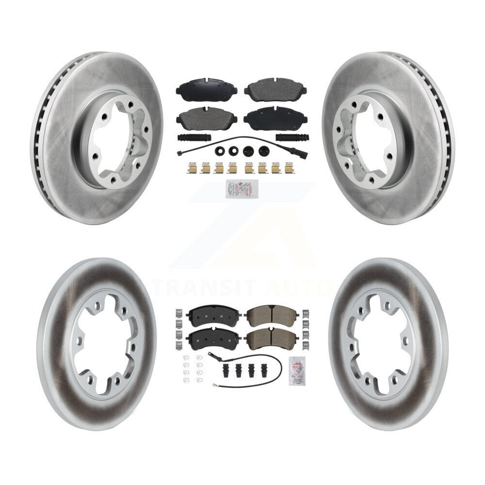 Front Rear Semi-Metallic Pad Coated Brake Rotors Kit For Ford Transit-250 Transit-150 AWD KGA-106071