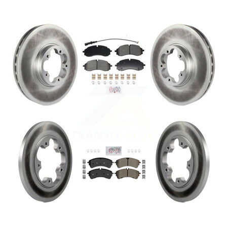 Front Rear Semi-Metallic Pad Coated Brake Rotors Kit For Ford Transit-250 Transit-350 RWD KGA-106077