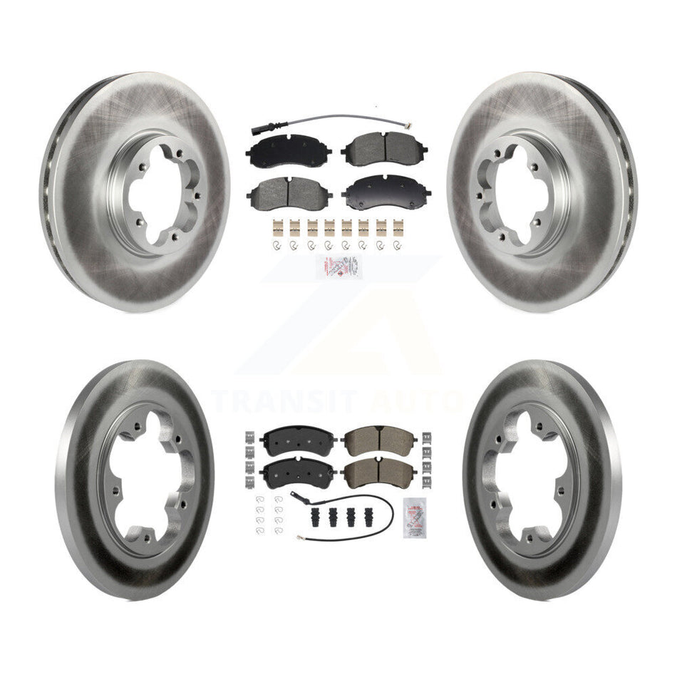 Front Rear Semi-Metallic Pad Coated Brake Rotors Kit For Ford Transit-250 Transit-350 RWD KGA-106077