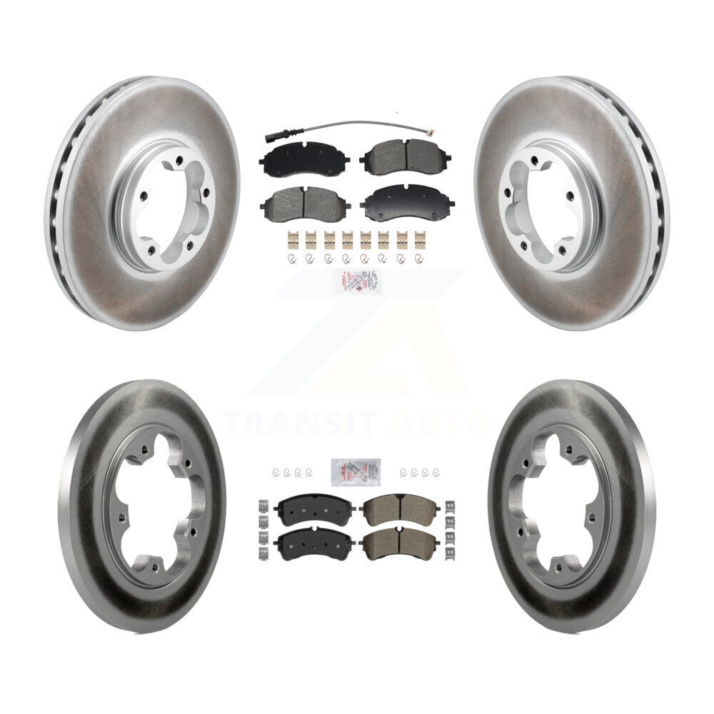 Front Rear Semi-Metallic Pad Coated Brake Rotors Kit For Ford Transit-250 Transit-350 RWD KGA-106078