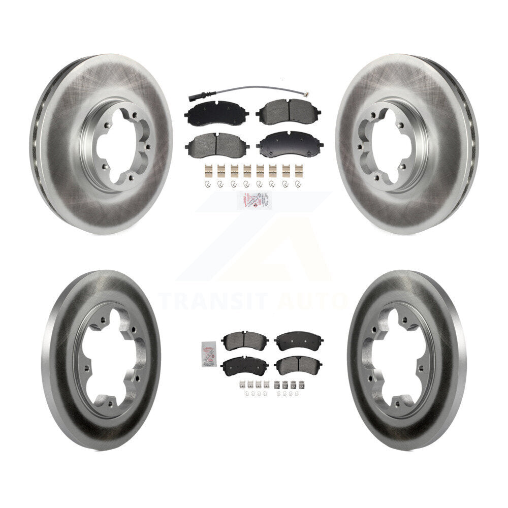 Front Rear Semi-Metallic Pad Coated Brake Rotors Kit For Ford Transit-250 Transit-350 RWD KGA-106079