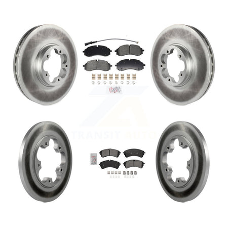 Front Rear Semi-Metallic Pad Coated Brake Rotors Kit For Ford Transit-250 Transit-350 RWD KGA-106079