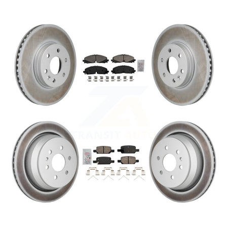 Front Rear Ceramic Pad Coated Brake Rotor Kit For 2021-2022 Chevrolet Colorado GMC Canyon KGA-106120