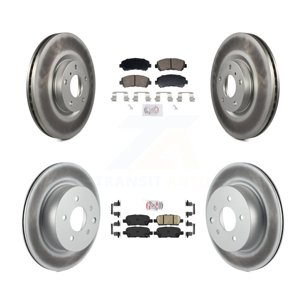 Front Rear Ceramic Pads And Coated Disc Brake Rotors Kit For Nissan Maxima KGA-106134