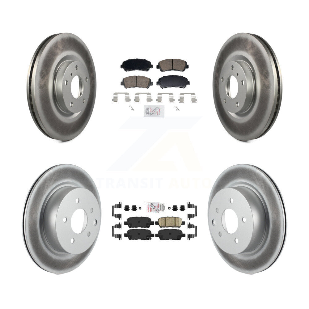 Front Rear Ceramic Pads And Coated Disc Brake Rotors Kit For Nissan Maxima KGA-106136