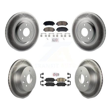 Front Rear Ceramic Pad And Coated Disc Brake Rotor Kit For 2014-2017 Nissan Juke Nismo RS KGA-106138