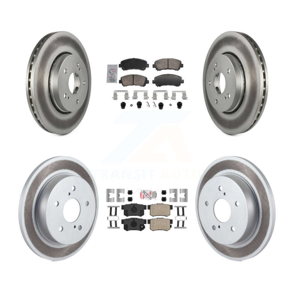 Front Rear Ceramic Pads And Coated Disc Brake Rotors Kit For 2010-2013 Suzuki Kizashi KGA-106143
