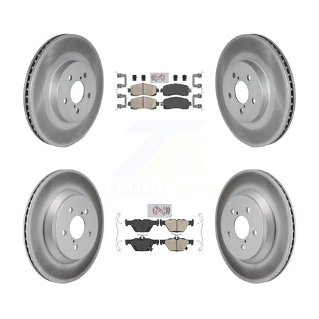 Front Rear Ceramic Pads And Coated Disc Brake Rotors Kit For Subaru Crosstrek KGA-106146
