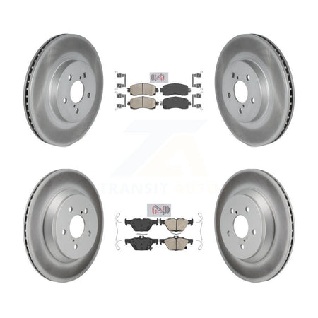 Front Rear Ceramic Pads And Coated Disc Brake Rotors Kit For Subaru Crosstrek KGA-106147