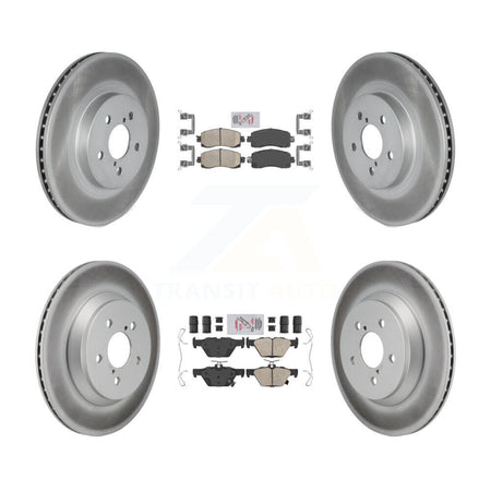 Front Rear Ceramic Pads And Coated Disc Brake Rotors Kit For Subaru Crosstrek KGA-106149