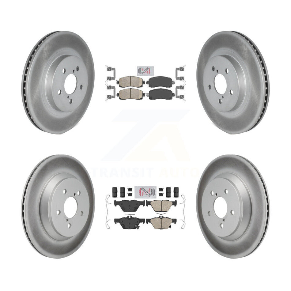 Front Rear Ceramic Pads And Coated Disc Brake Rotors Kit For Subaru Crosstrek KGA-106149