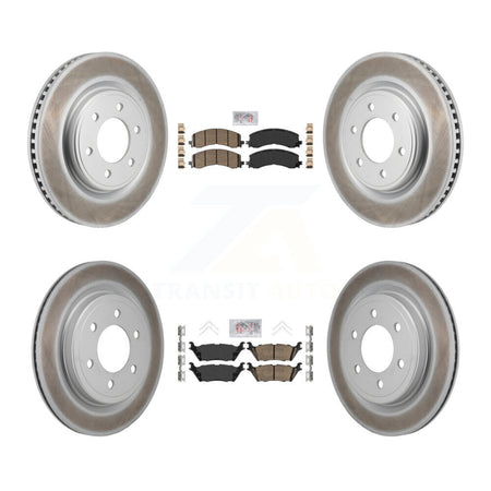 Front Rear Ceramic Pad Coated Brake Rotor Kit For Ford F-150 Expedition Lincoln Navigator KGA-106163