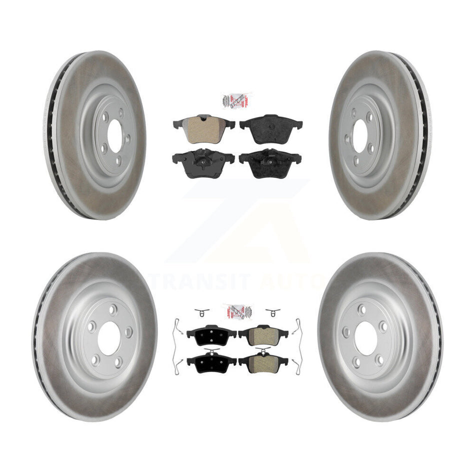 Front Rear Semi-Metallic Pad Coat Brake Rotor Kit For Jaguar XJ With Manual Parking KGA-106172