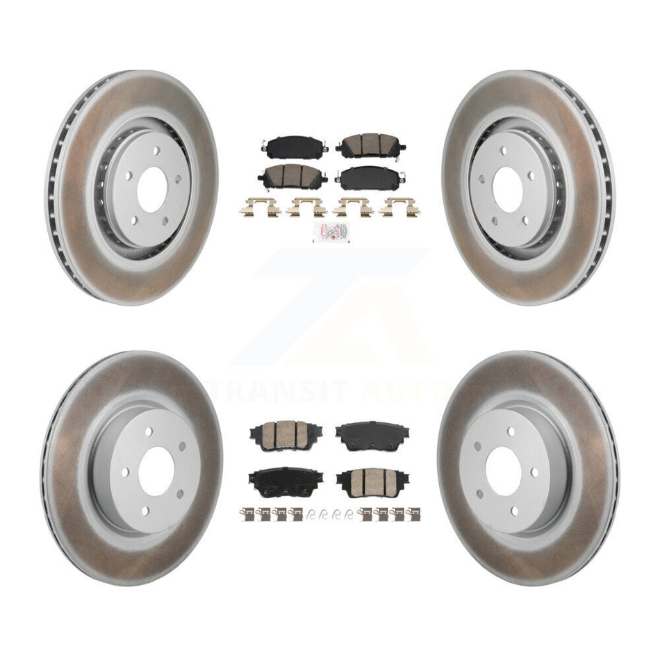 Front Rear Ceramic Pad Coated Brake Rotors Kit For Mitsubishi Outlander Nissan Pathfinder KGA-106185