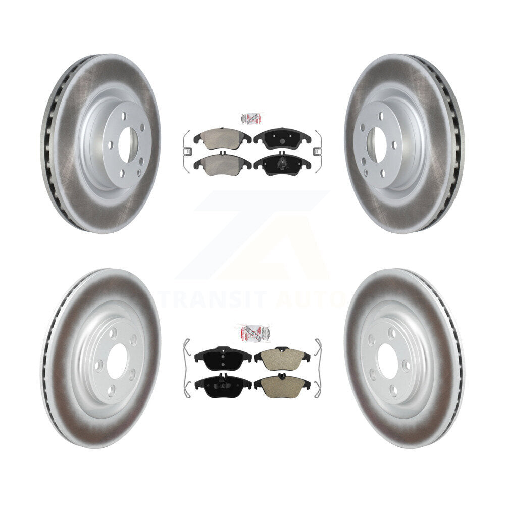 Front Rear Semi-Metallic Pads And Coated Disc Brake Rotors Kit For Mercedes-Benz E400 KGA-106188